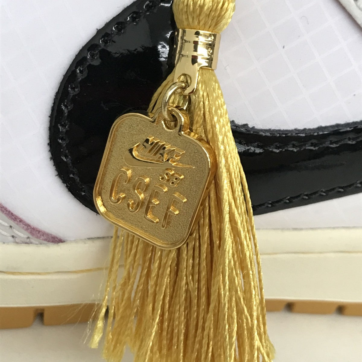 NIKE×CSEF SB Dunk Low Pro QS White and BlackスニーカーHJ4132-100 古着・中古-6枚目のアイテム画像