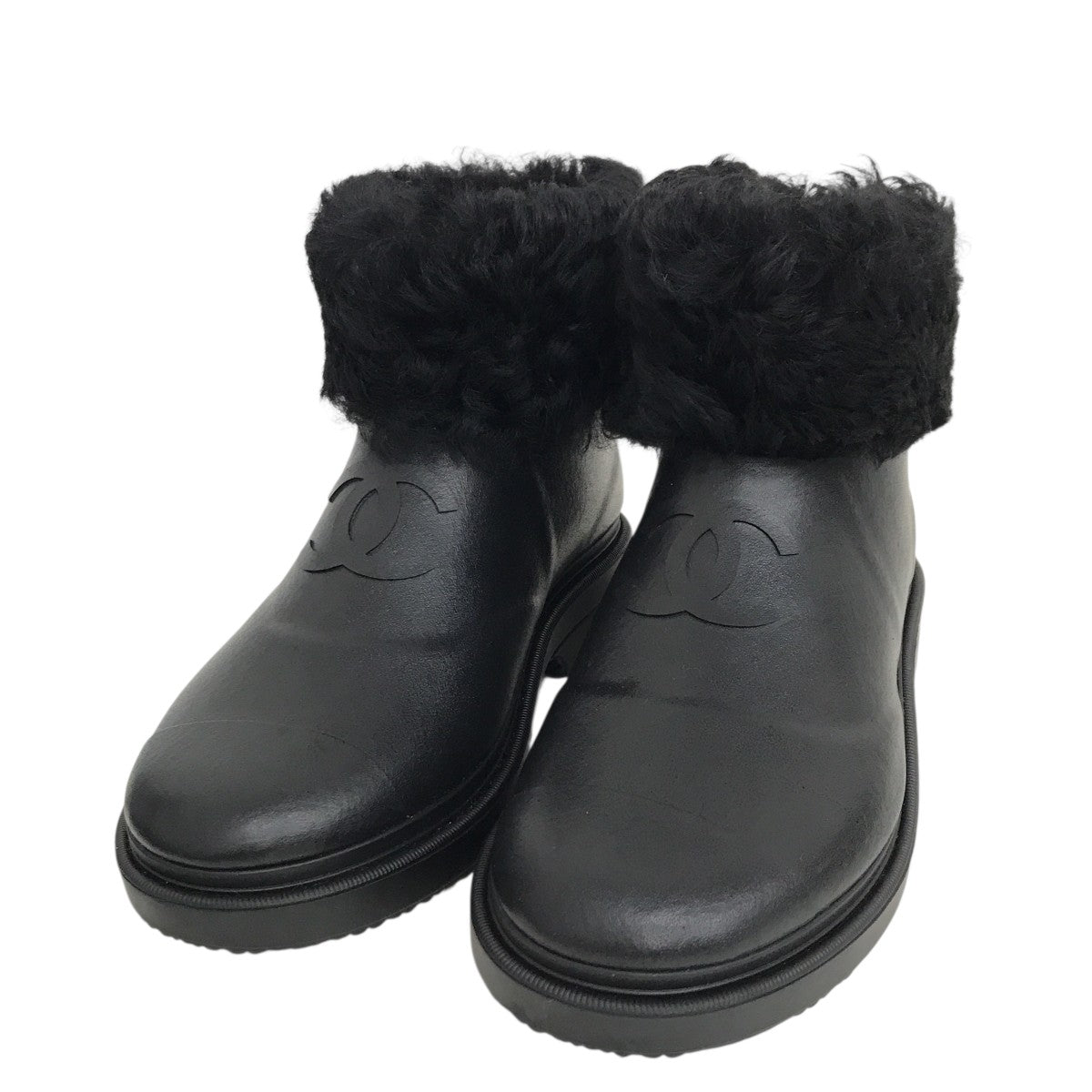 お値下げしました！！CHANEL ブラック ムートンブーツサイズ39 CHANEL(シャネル) ムートンブーツD G34113 D G34113 ブラック サイズ