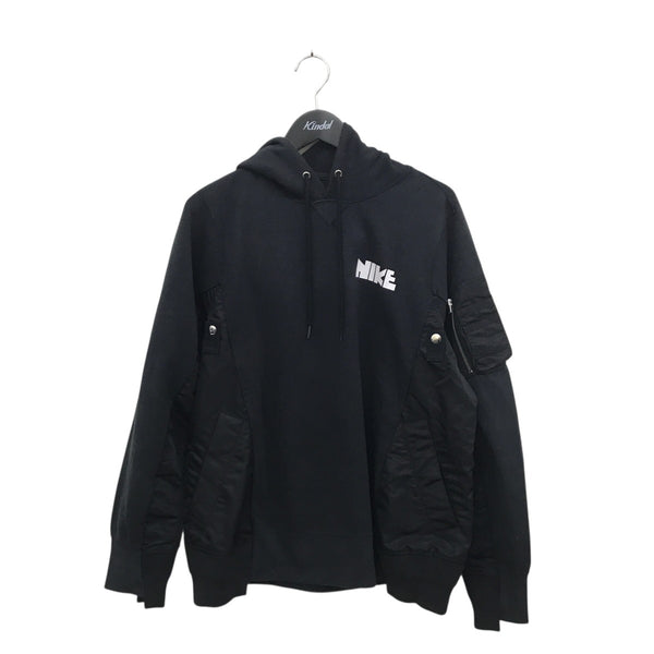 NIKE×sacai 20AW再構築プルオーバーパーカードッキングパーカーCW2419