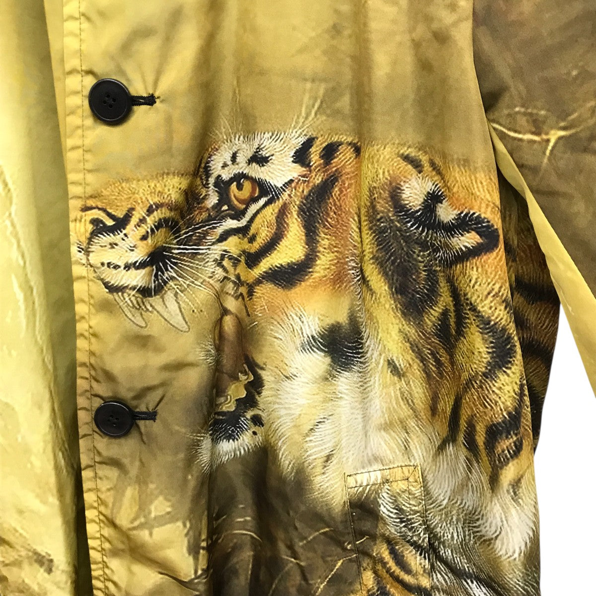 dries van noten コート　ブリーチ　レザー切り替え dries van noten コート ブリーチ レザー切り替え Tailored wool coat