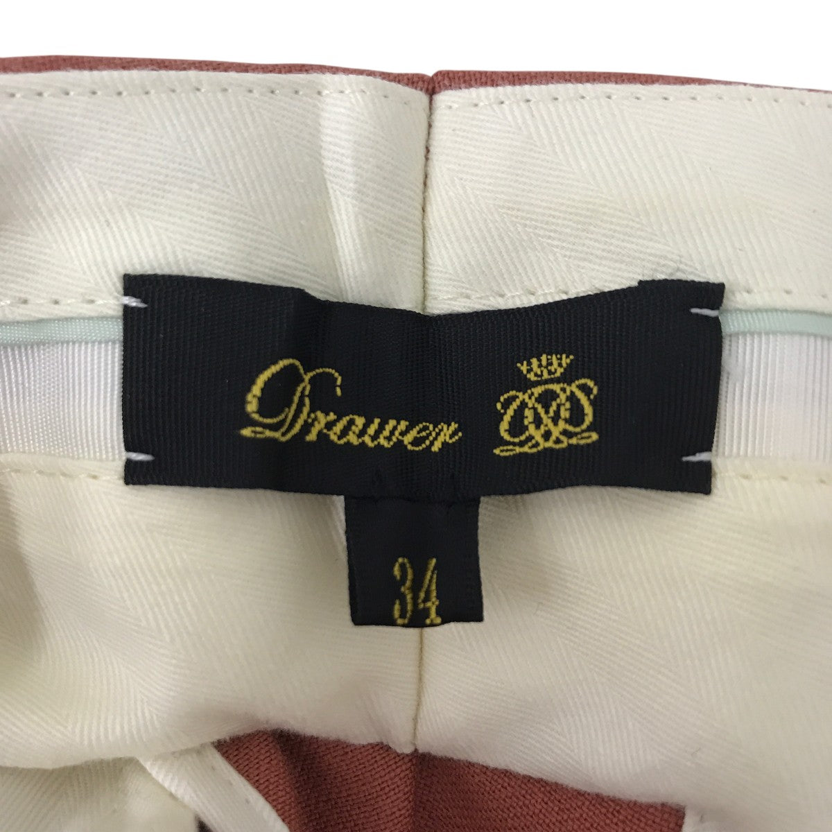 Drawer(ドゥロワー) バックサテンフロントステッチタックパンツ