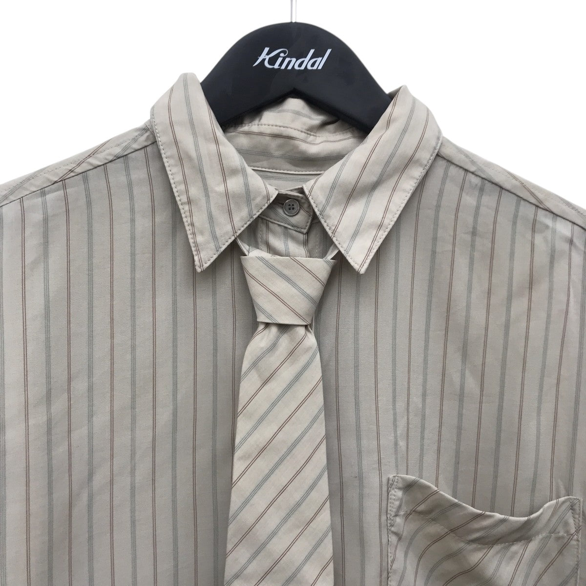 Stripe Tie Shirtネクタイ付きシャツ21242315305