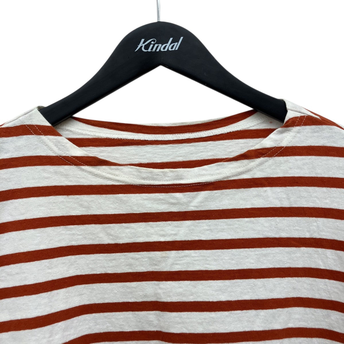 UPCYCLELINO 天竺ボーダーバスクTシャツ半袖カットソー600232-7048 古着・中古-4枚目のアイテム画像