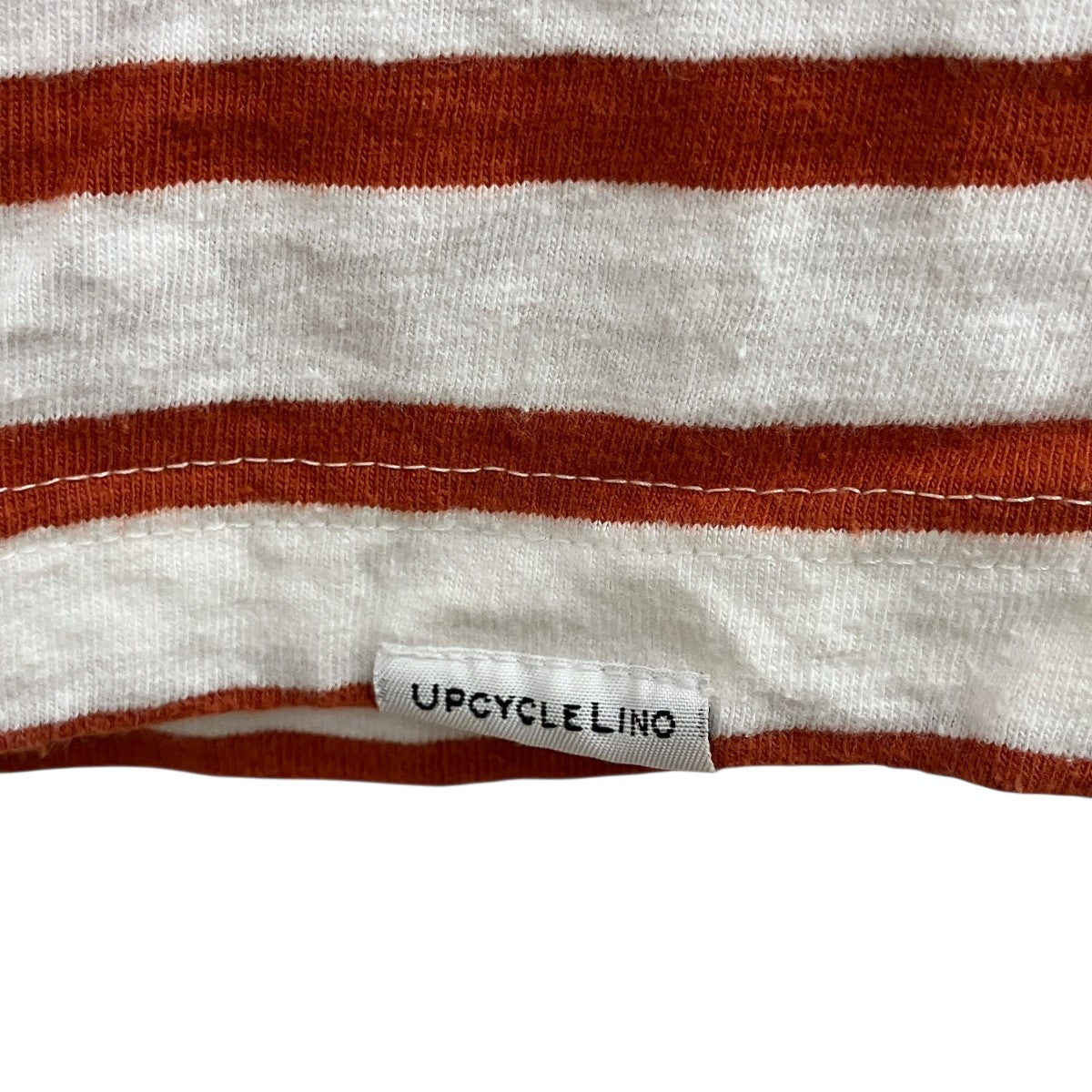UPCYCLELINO 天竺ボーダーバスクTシャツ半袖カットソー600232-7048 古着・中古-6枚目のアイテム画像