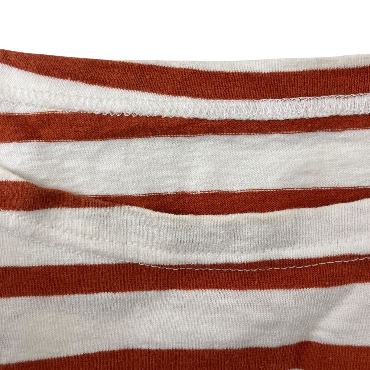 UPCYCLELINO 天竺ボーダーバスクTシャツ半袖カットソー600232-7048 古着・中古-7枚目のアイテム画像