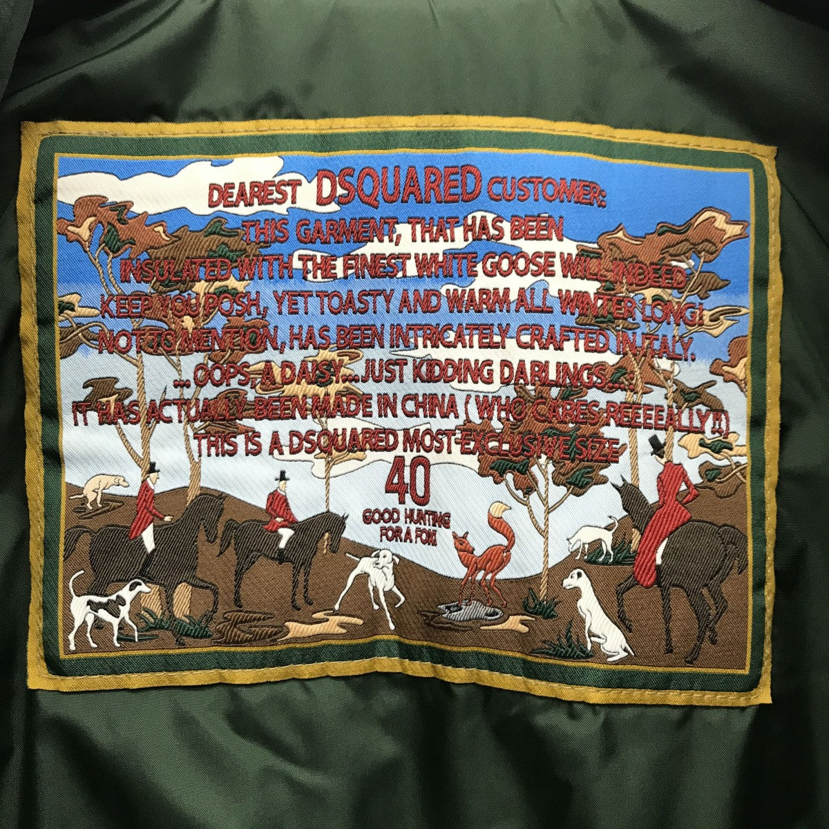 DSQUARED2 Puffer Hunting FOX Collectionダウンジャケット72BN020 古着・中古-3枚目のアイテム画像