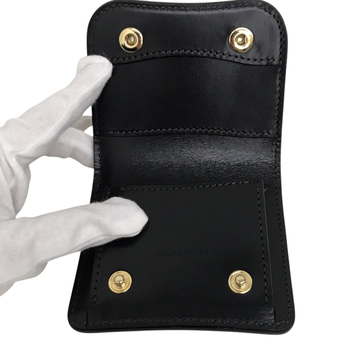 WILDSWANS(ワイルドヅワンジ) SADDLE PULL UP PALM-V2さいふ ブラック