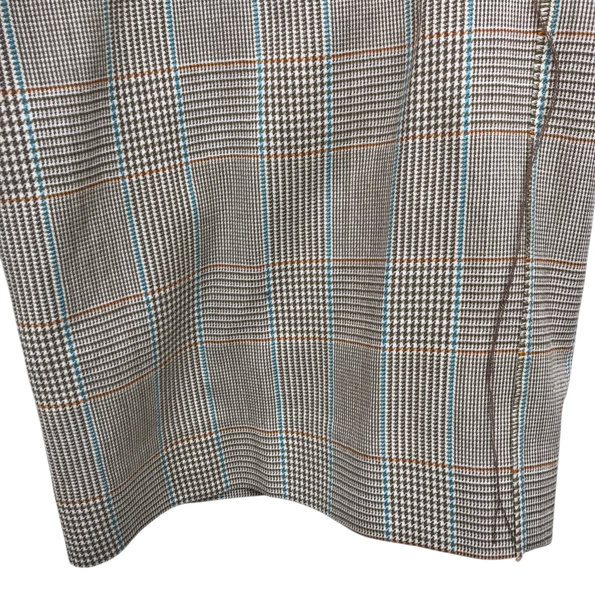 OUT SEAM RAW EDGE WOOL PANTSチェックパンツ1000145692005