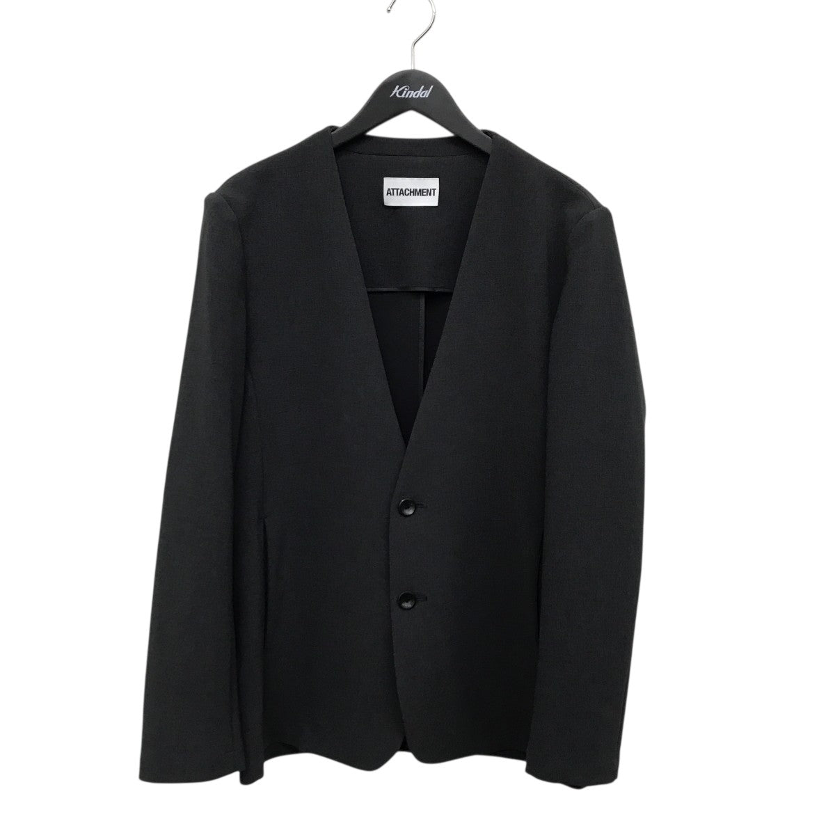 ATTACHMENT(アタッチメント) PE STRETCH DOUBLE CLOTH COLLARLESS JKT