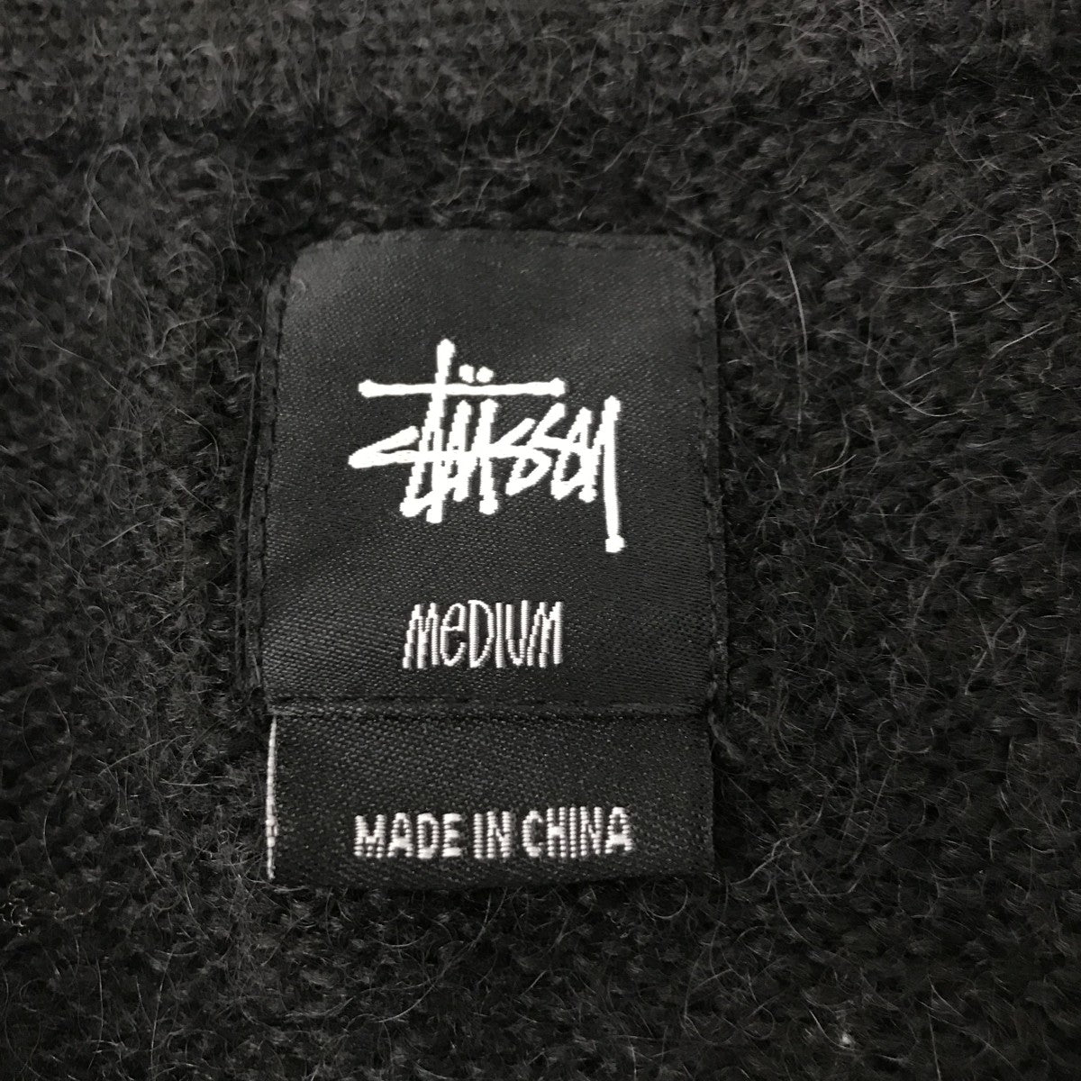 stussy(ステューシー) モヘア混ニットカーディガン ブラック サイズ M