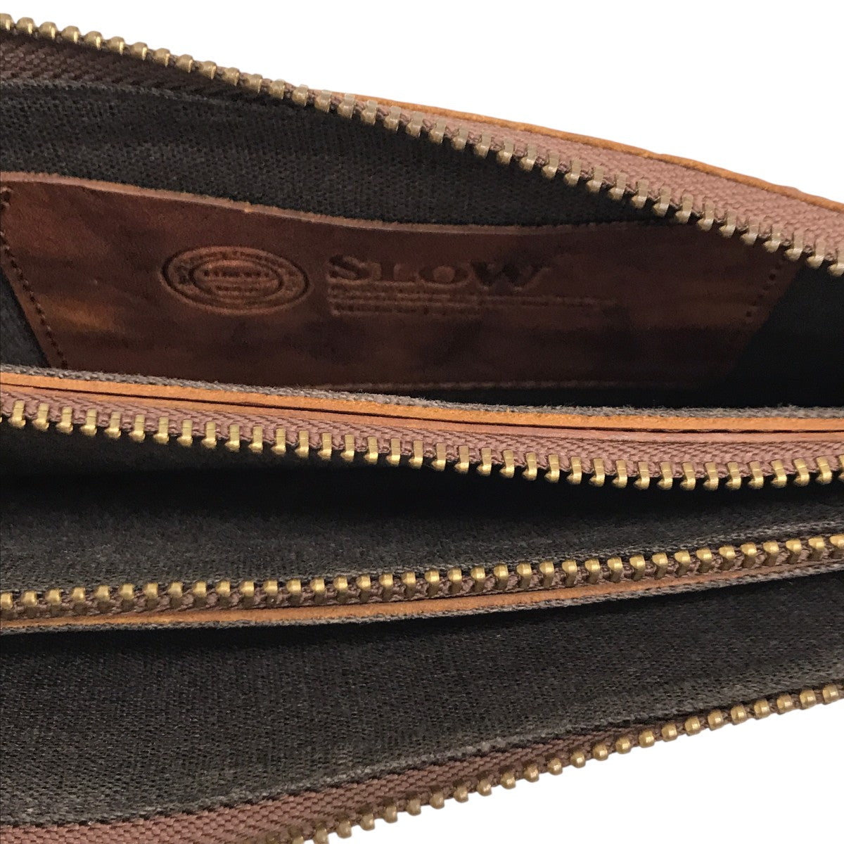 SLOW ブラウン レザー 長財布 古着 アメカジ ヴィンテージ SLOW 長財布 ブラウン｜【公式】カインドオルオンライン ブランド古着