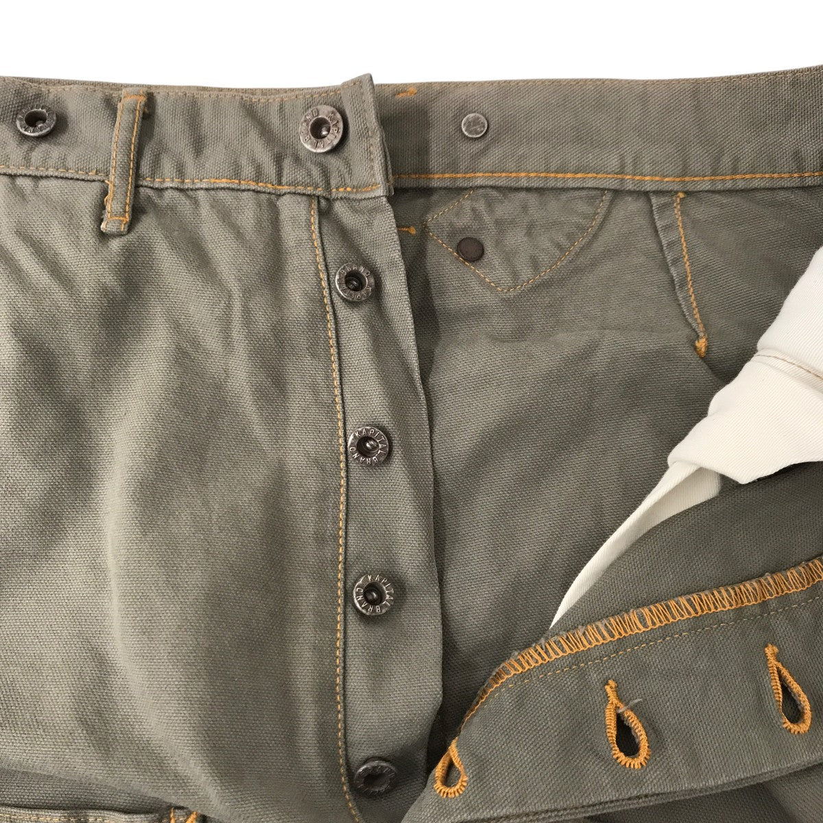 KAPITAL(キャピタル) ランバーダブルニーパンツ カーキ サイズ 2 KAPITAL(キャピタル) ランバーダブルニーパンツ カーキ サイズ 2