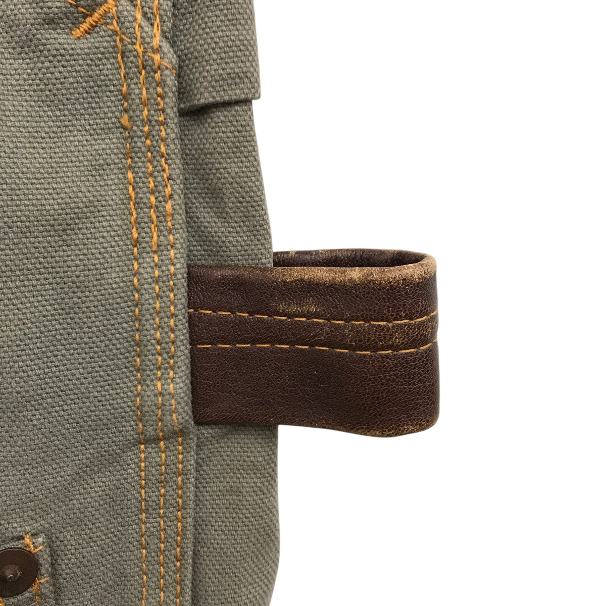 KAPITAL(キャピタル) ランバーダブルニーパンツ カーキ サイズ 2