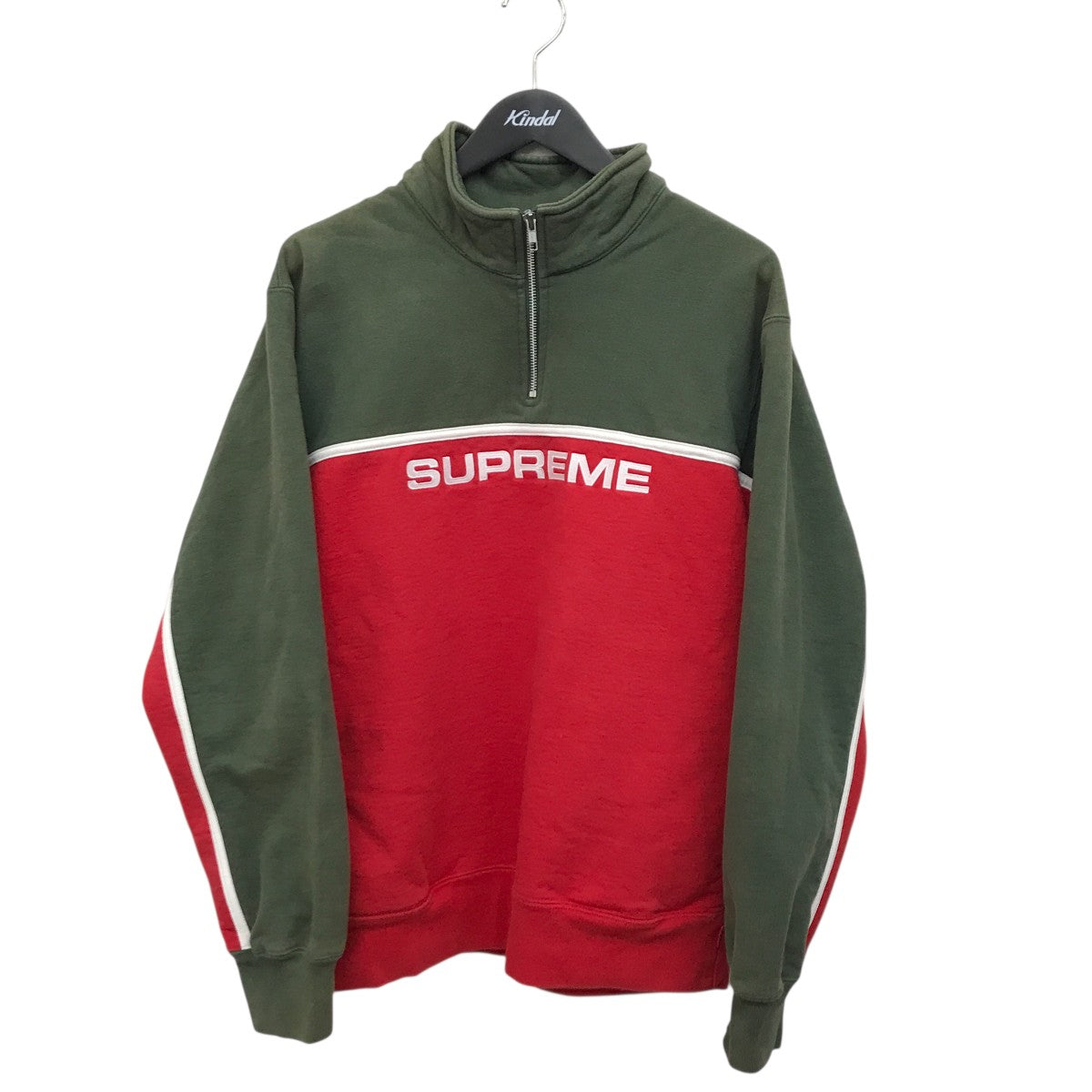 Supreme(シュプリーム) 2 tone half zipハーフジップシャツ グリーン