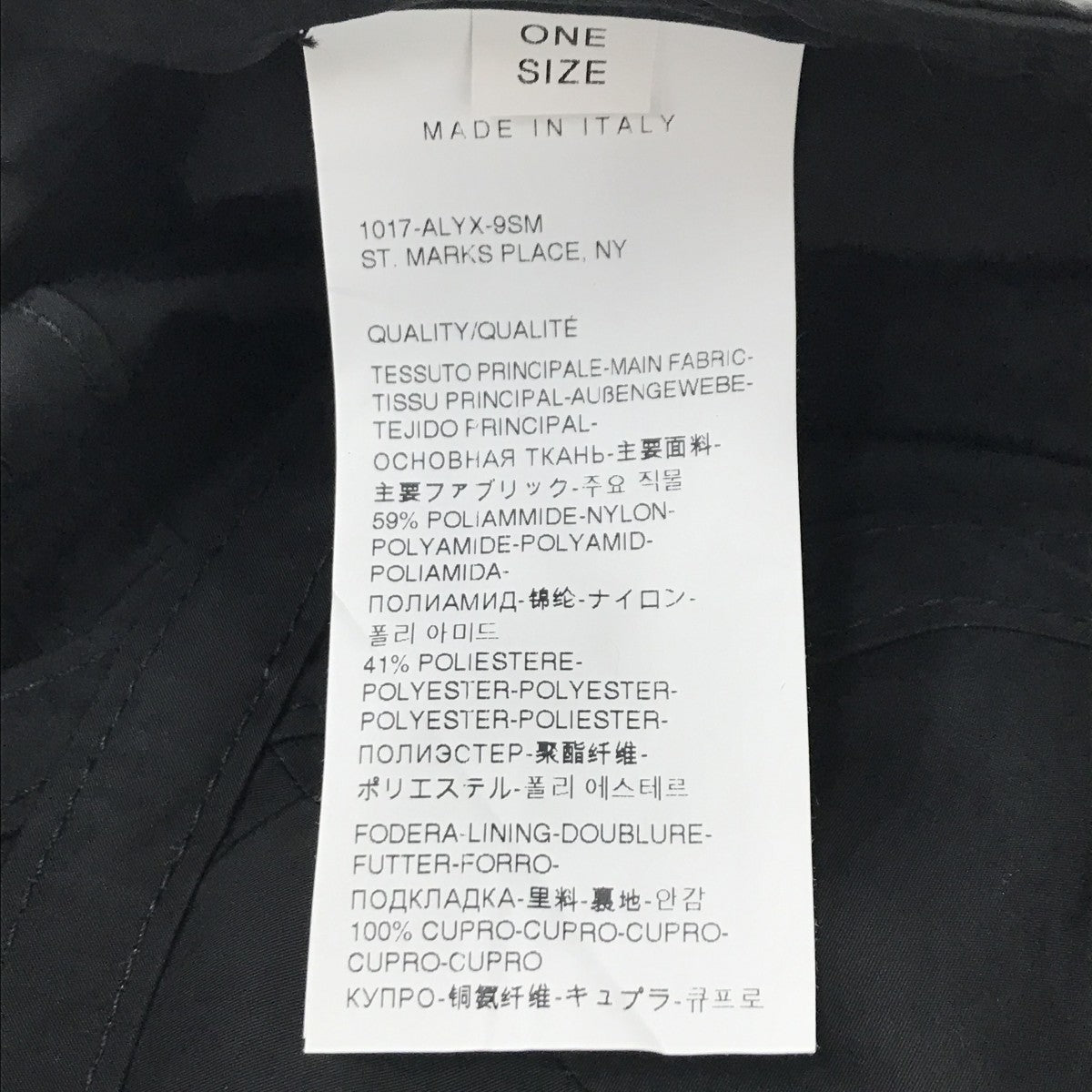 ALYX(アリクス) ローラーコースターバックルキャップF20-ALYX-AAU F20