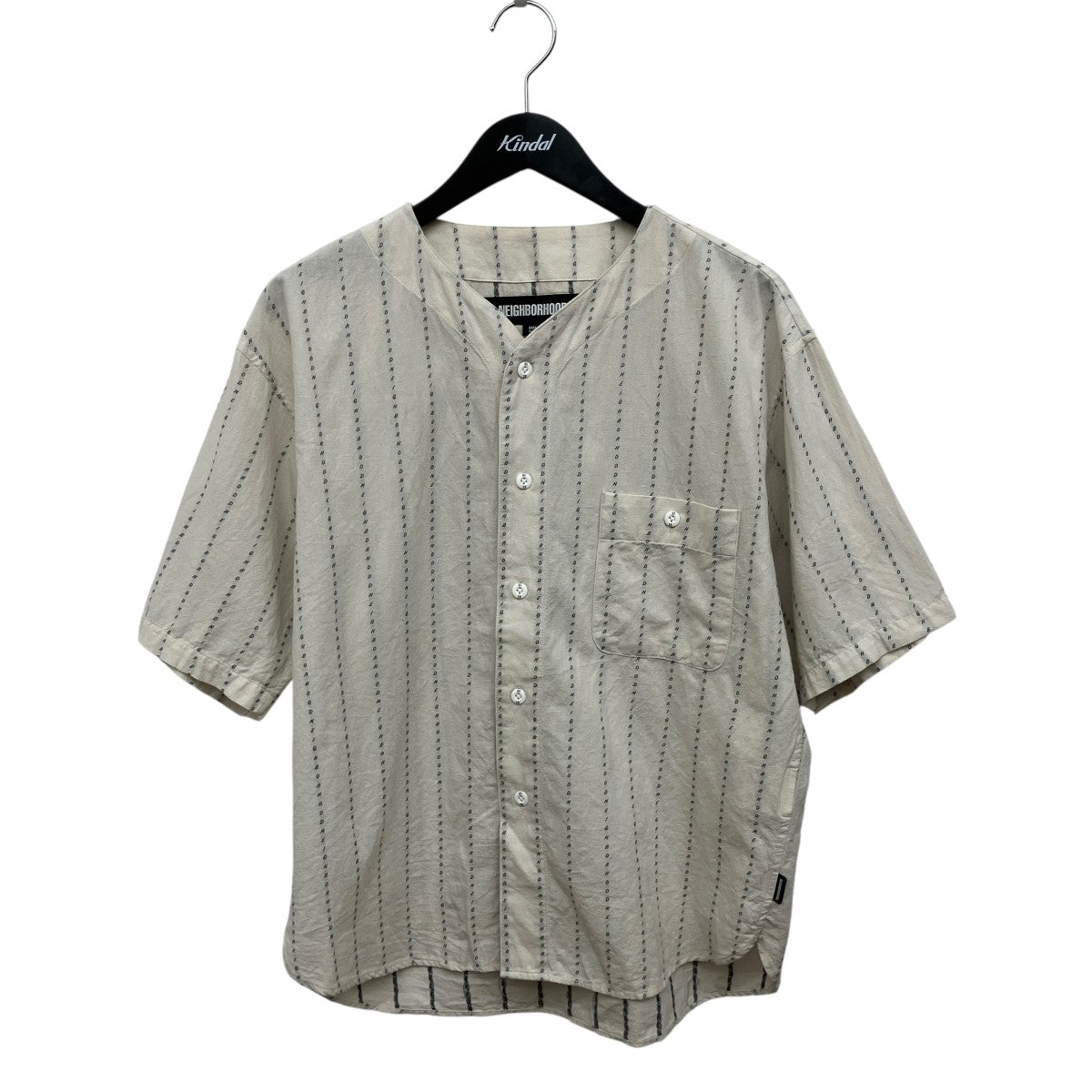 NEIGHBORHOOD DOBBY NO COLLAR SHIRT半袖シャツ251TSNH-SHM09 古着・中古-1枚目のアイテム画像