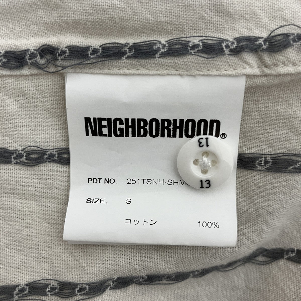 NEIGHBORHOOD DOBBY NO COLLAR SHIRT半袖シャツ251TSNH-SHM09 古着・中古-4枚目のアイテム画像