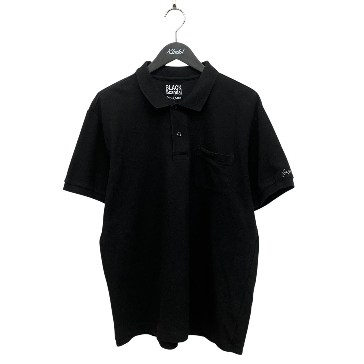 BLACK Scandal Yohji Yamamoto 袖刺繍ロゴポロシャツHJ-T30-989 古着・中古-1枚目のアイテム画像