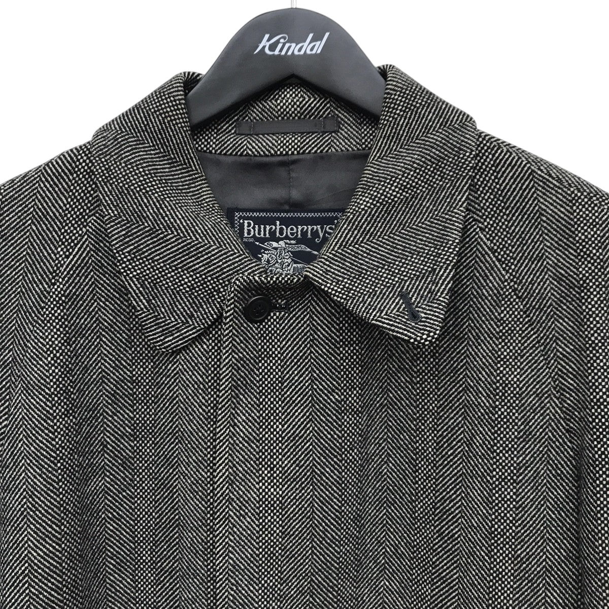 ヘリンボーンカシミア混コートWW050-980-08