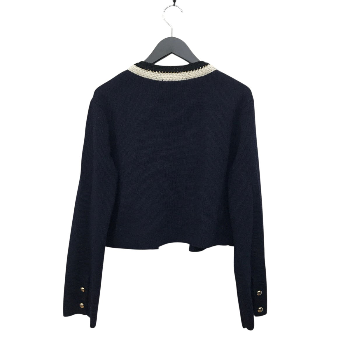 NOBLE 配色トリミングミラノリブショートジャケット NOBLE 配色トリミングミラノリブショートジャケット - メルカリ