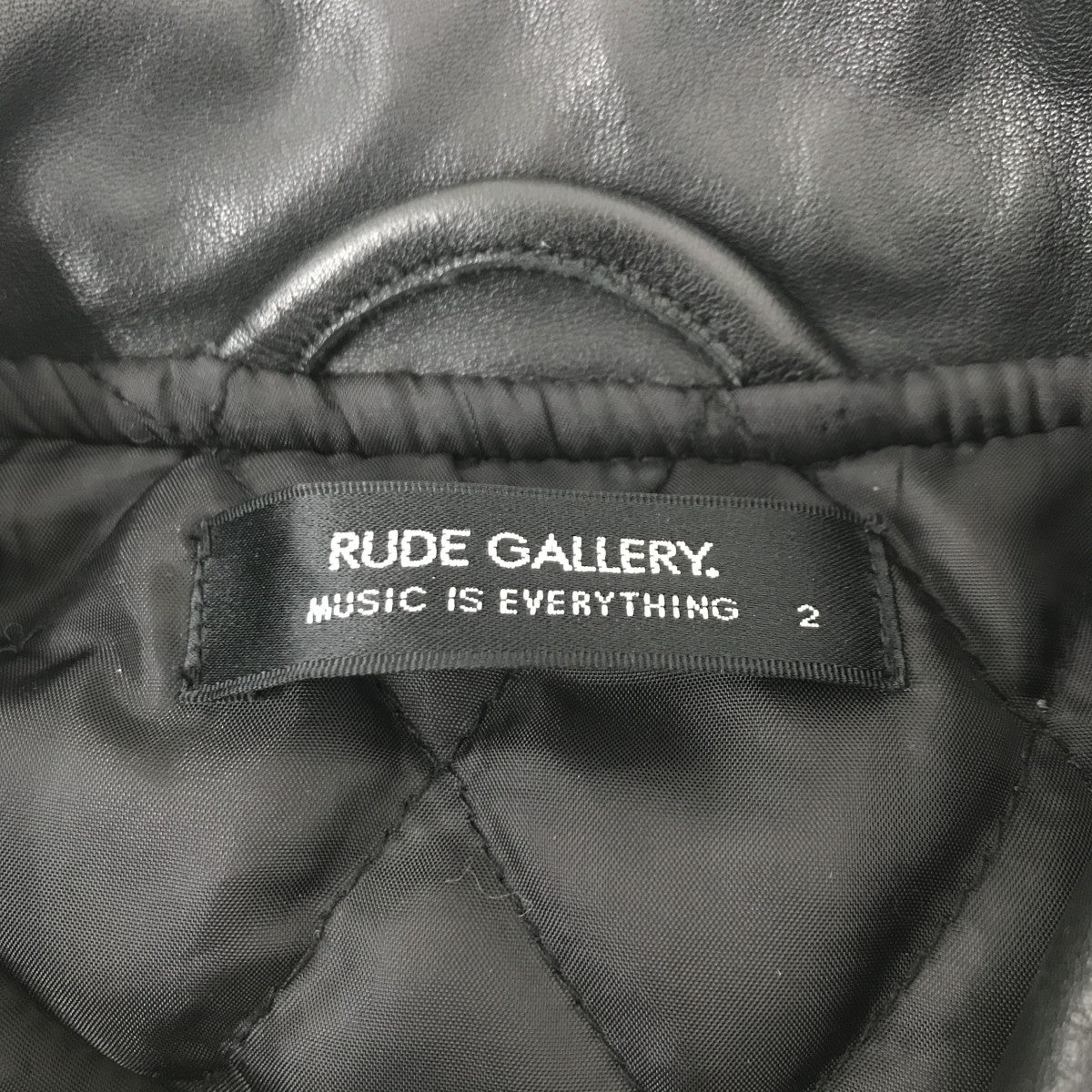 RUDE GALLERY(ルードギャラリー) レザー切替スタジャン ブラック