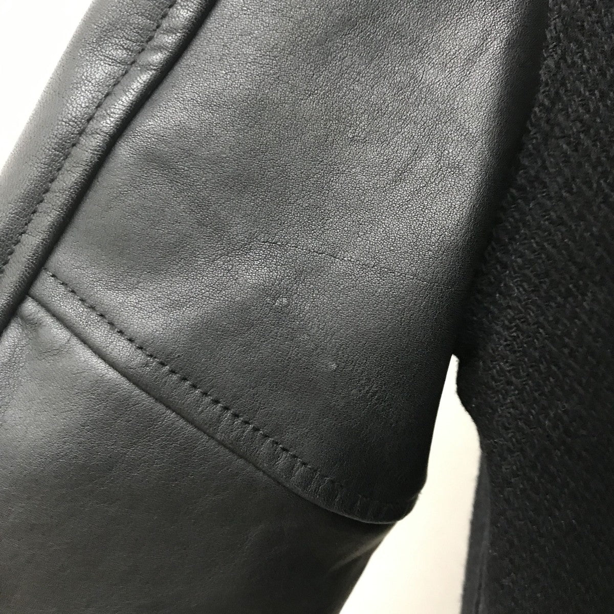 RUDE GALLERY(ルードギャラリー) レザー切替スタジャン ブラック