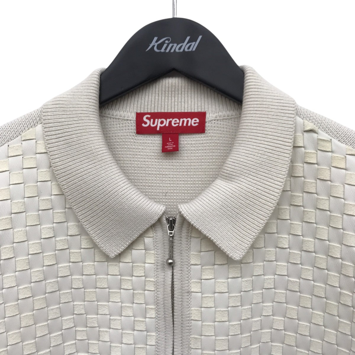 Supreme 24AWWoven Leathr Zip Up Cardiganジップカーディガン 古着・中古-3枚目のアイテム画像