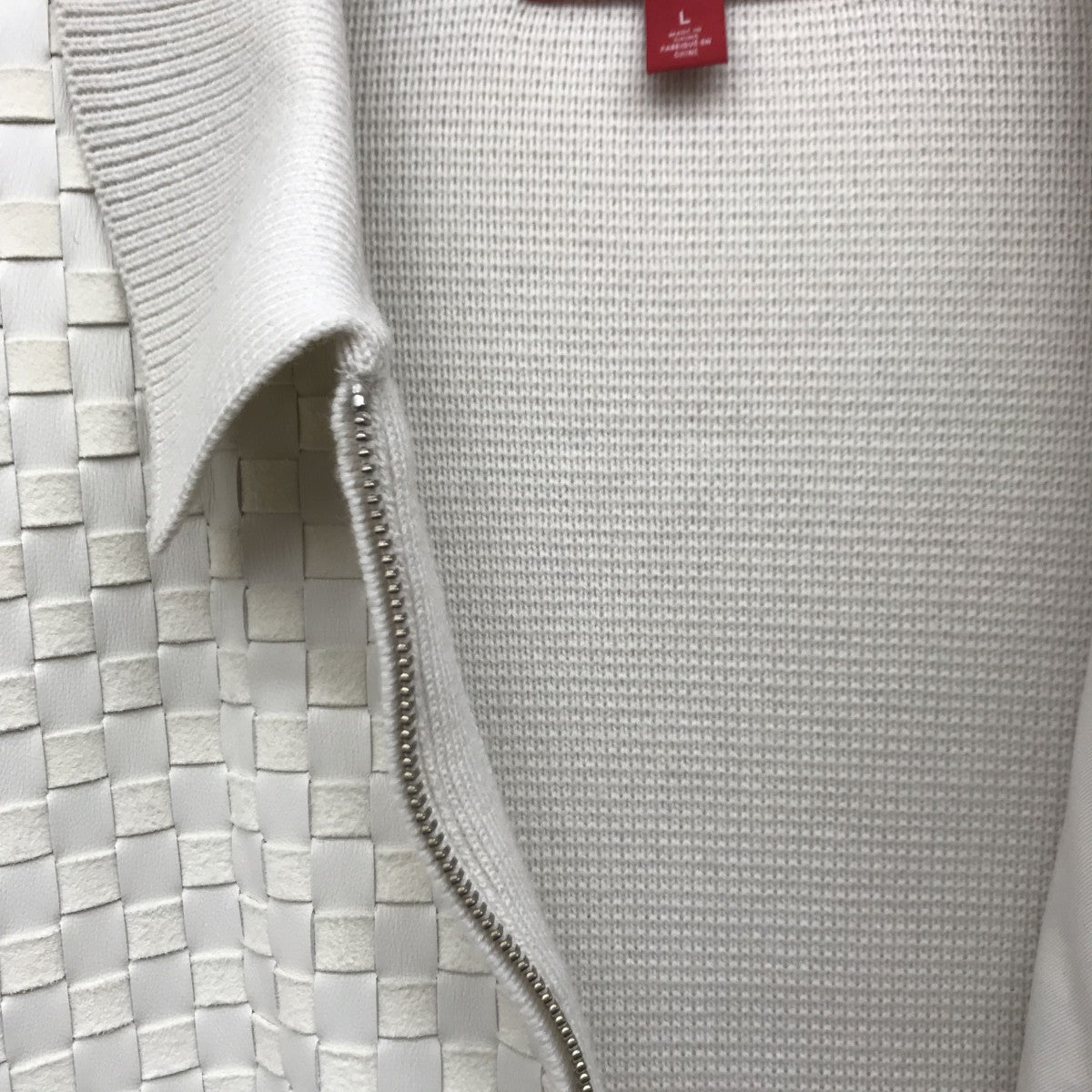 Supreme 24AWWoven Leathr Zip Up Cardiganジップカーディガン 古着・中古-8枚目のアイテム画像