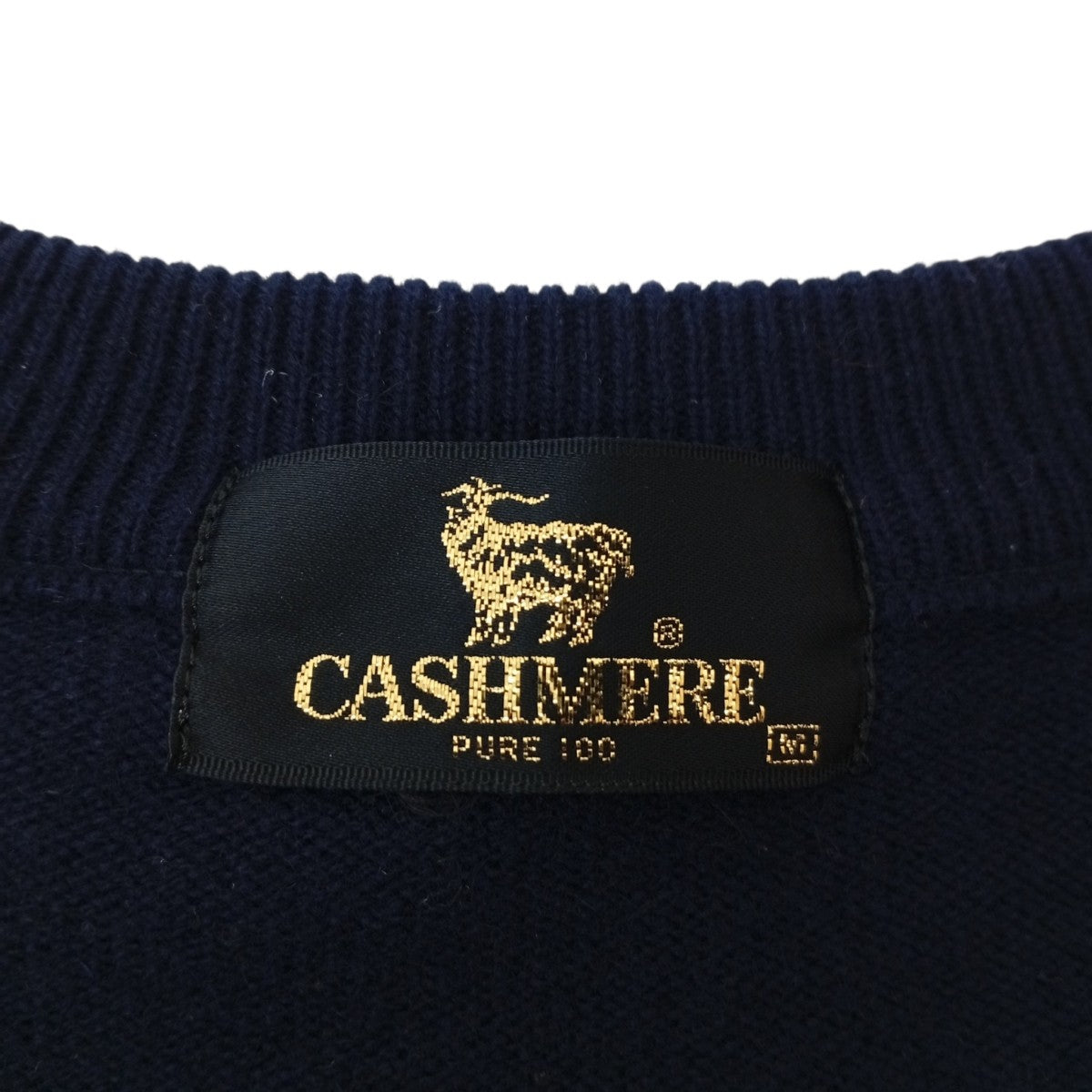 CASHMERE PURE 100 カシミヤ100％カーディガン 古着・中古-3枚目のアイテム画像