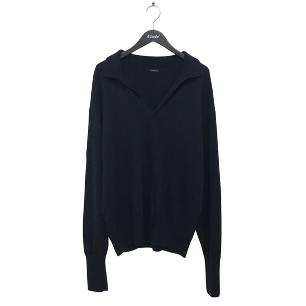 COMOLI コモリ カシミヤ スキッパーニット ネイビー フリー 22AW COMOLI コモリ カシミヤ スキッパーニット ネイビー フリー 22AW