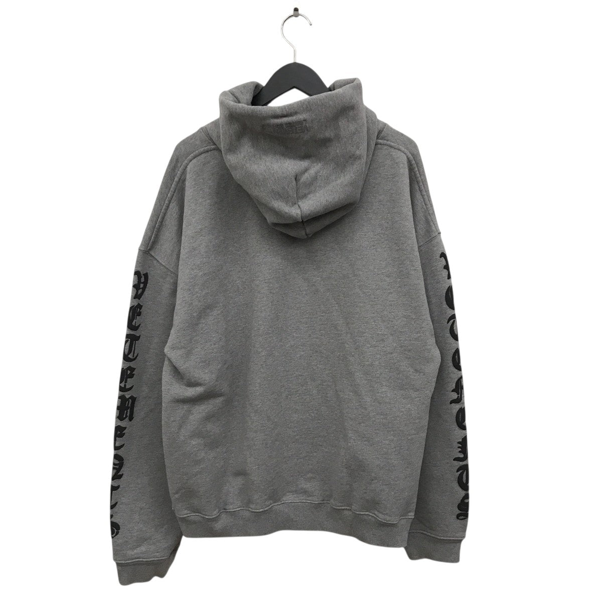 Z*様 VETEMENTS アナーキーロゴ オーバーサイズ フーディー グレー eSYqSBGYbJ0Bd4GnJNY5DeT9NvMAv0