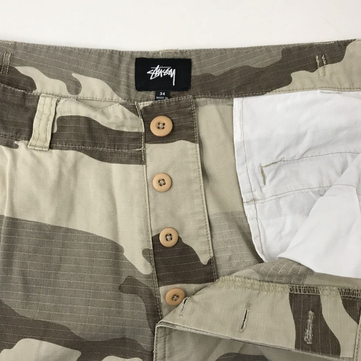 stussy デザートカモ リップストップカーゴパンツ 古着・中古-3枚目のアイテム画像