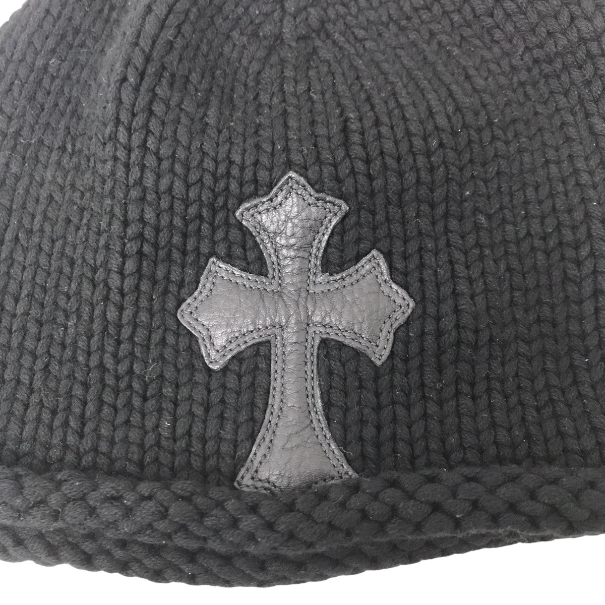 CHROME HEARTS(クロムハーツ) カシミヤ100％ レザークロスパッチニット