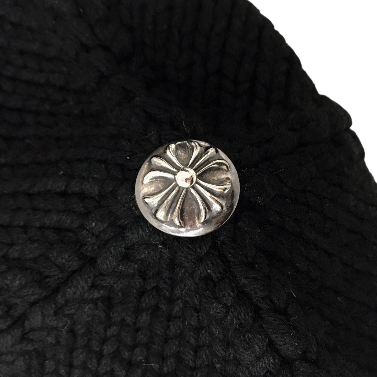 CHROME HEARTS(クロムハーツ) カシミヤ100％ レザークロスパッチニット