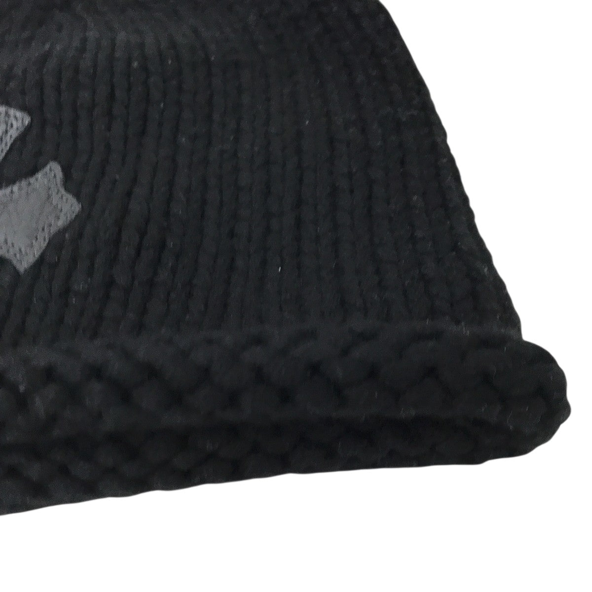 カシミヤ100％ レザークロスパッチニット帽2238-304-5100