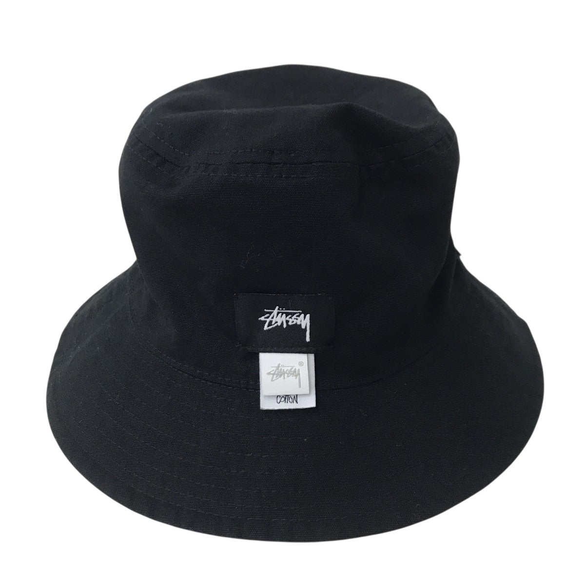 stussy(ステューシー) リバーシブルバケットハット ブラック×グレー