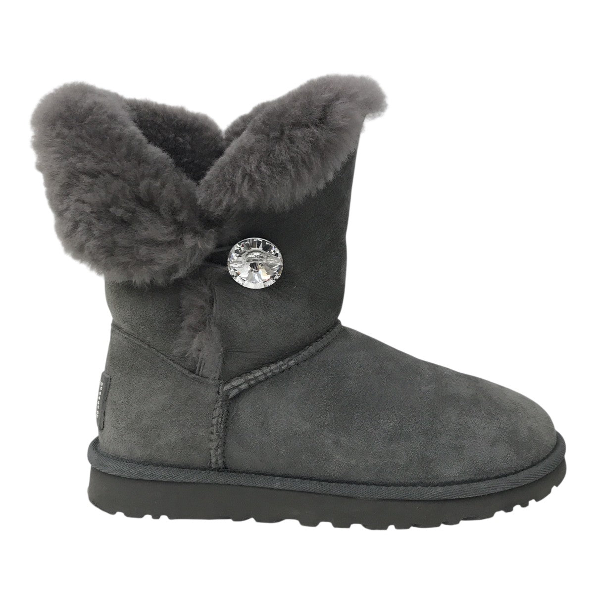 【未使用品】UGG アグ スワロフスキー ショートムートンブーツ グレー24cm UGG アグ スワロフスキー ムートンブーツ ミニ ボア グレー 23cm 箱付