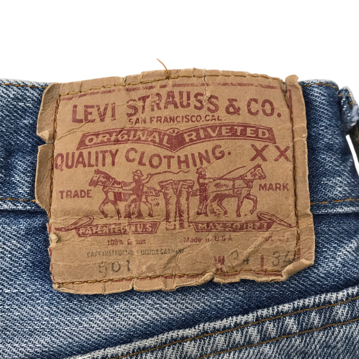 LEVI'S(リーバイス) 80s 501 赤耳 黒カン ボタン裏524デニムパンツ