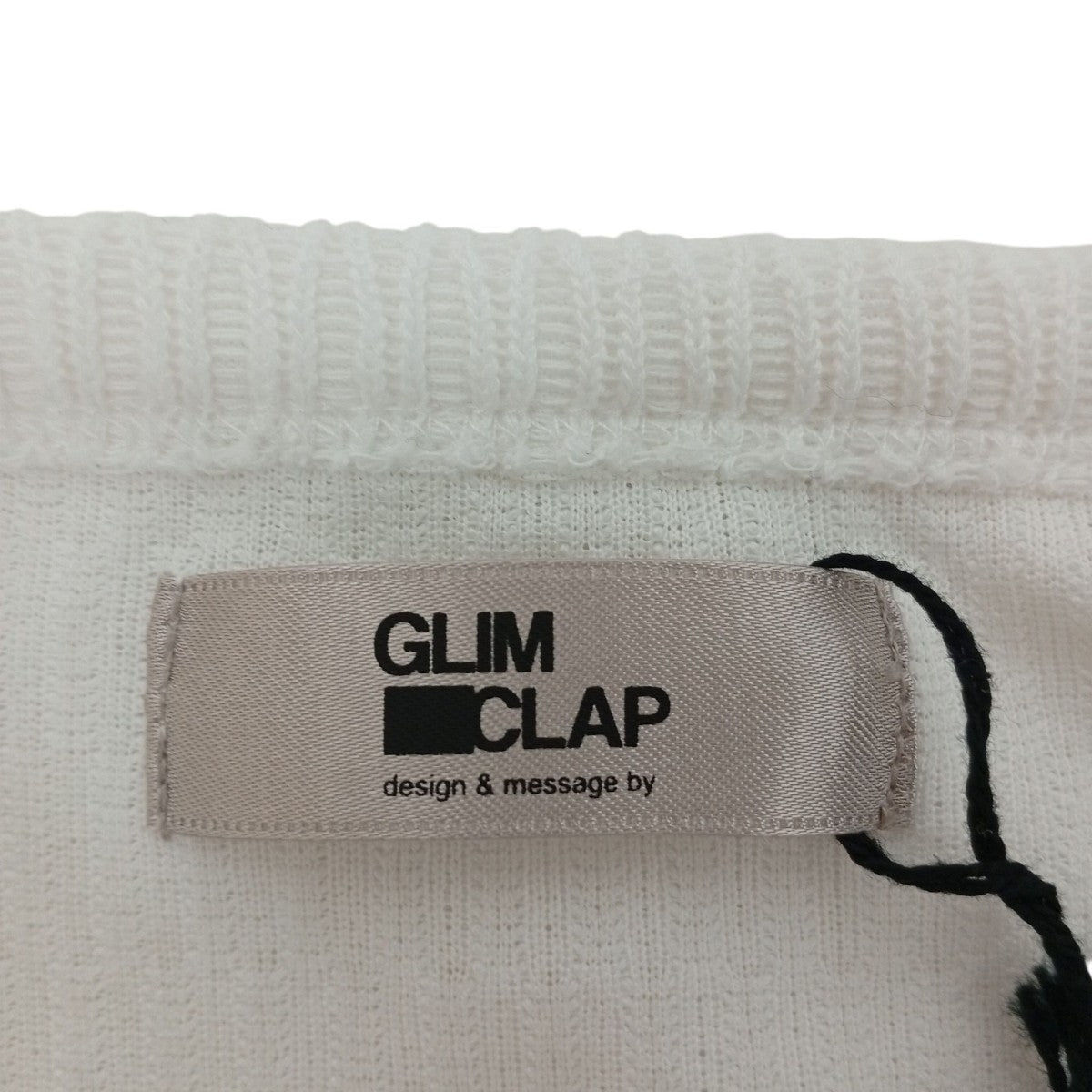 GLIM CLAP Jacquard textureTシャツ16-049-gls-ce 古着・中古-3枚目のアイテム画像