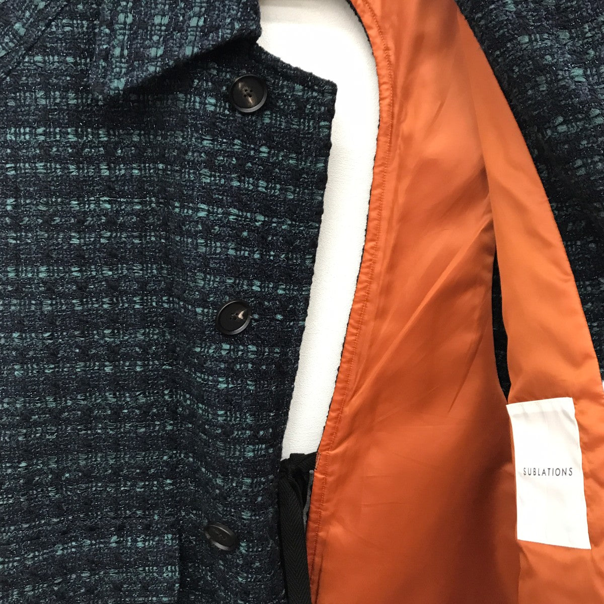 SUBLATIONS GLITTERY TWEED HELI-CREW VEST ．07ベストS071306 古着・中古-7枚目のアイテム画像