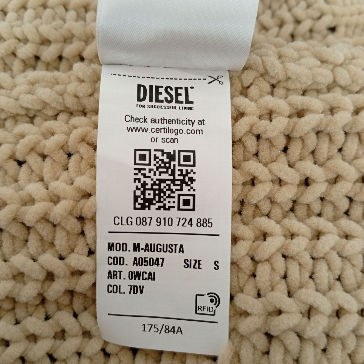 DIESEL M-AUGUSTAローゲージニットカーディガン0WCAI 古着・中古-5枚目のアイテム画像