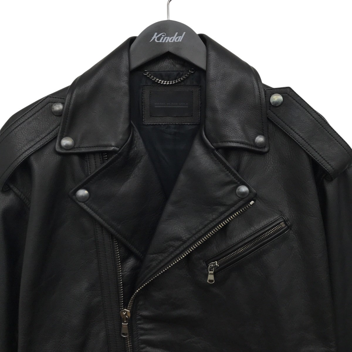 DIESEL BLACK GOLD 燕尾 レザーダブルライダースジャケット 古着・中古-5枚目のアイテム画像