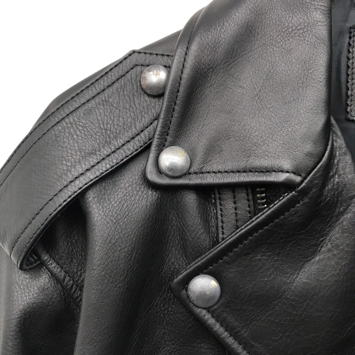 DIESEL BLACK GOLD 燕尾 レザーダブルライダースジャケット 古着・中古-9枚目のアイテム画像