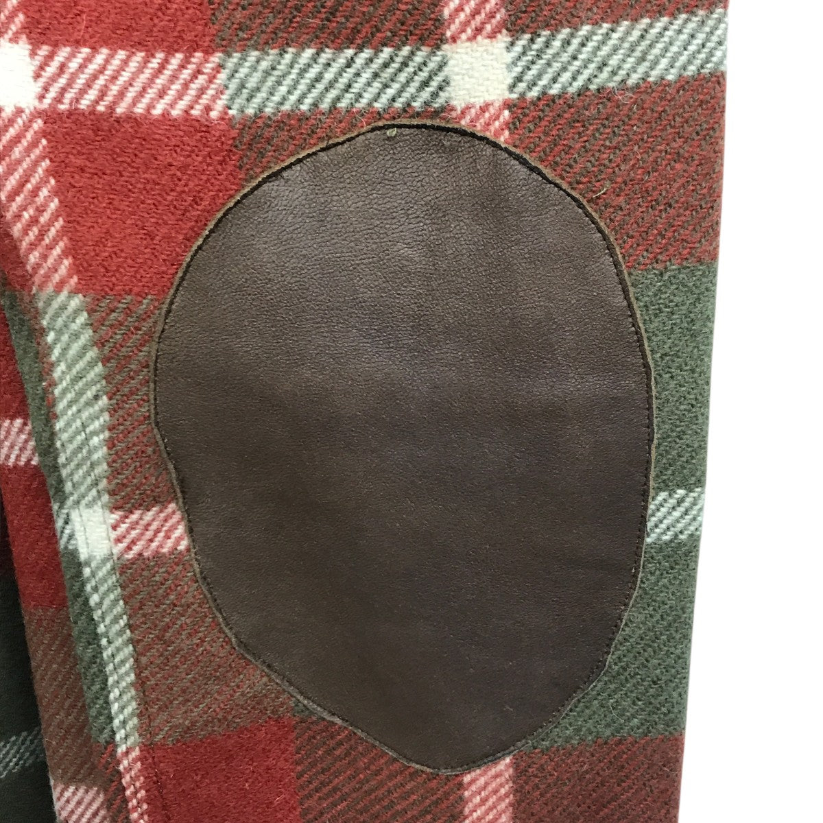 エルボーパッチ ウールチェックネルシャツ