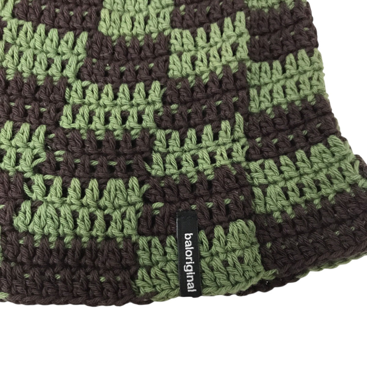 HAND KNIT BUCKET HAT チェッカーハット