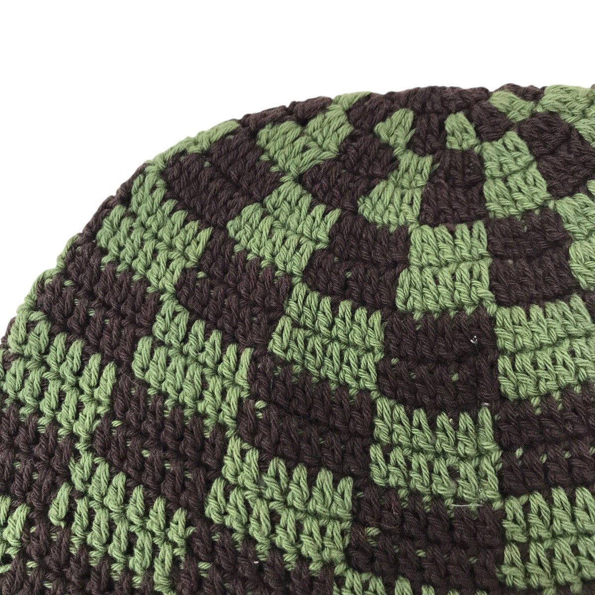 HAND KNIT BUCKET HAT チェッカーハット