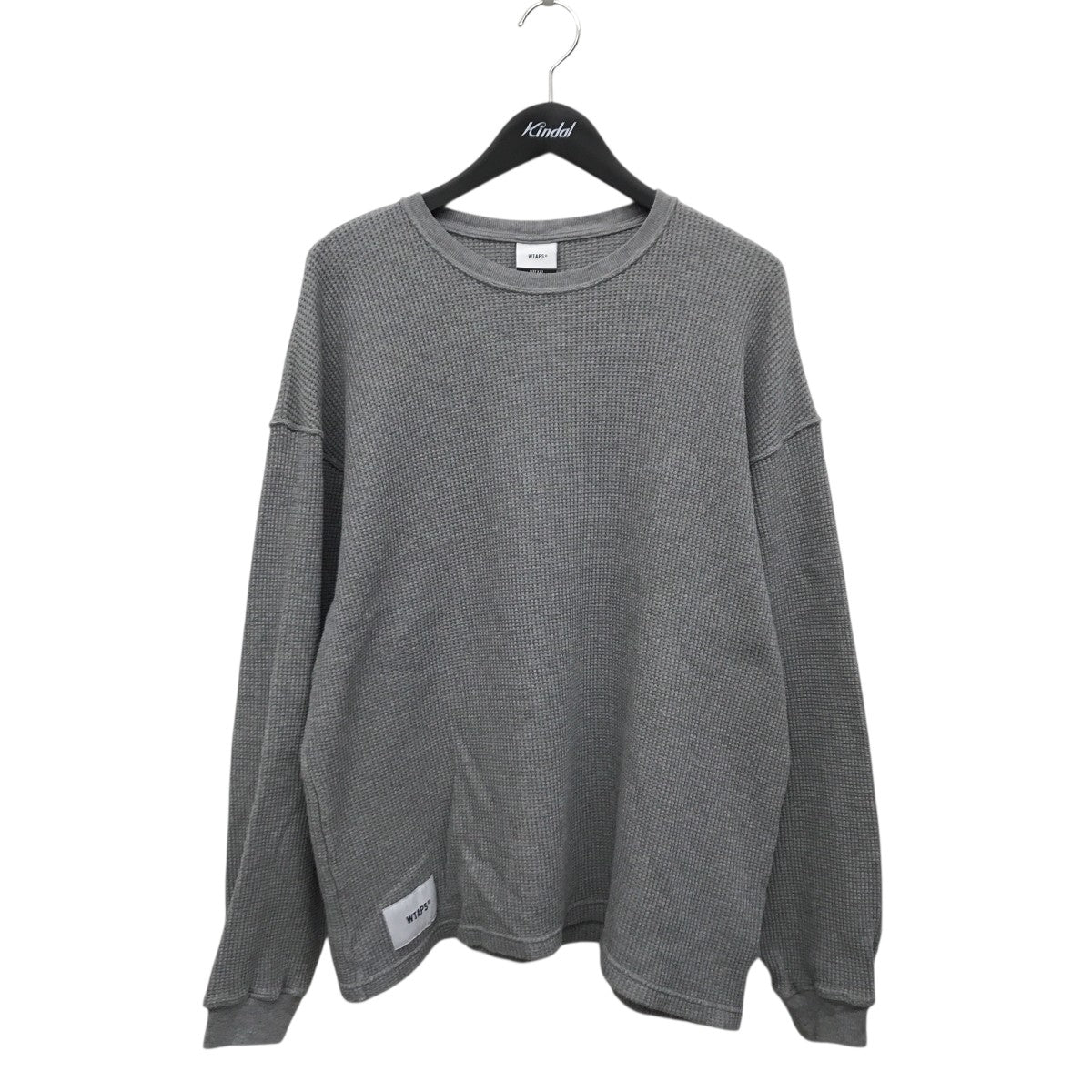 WWAFFLE 01   LS COTTON． SIGNロングスリーブカットソー232ATDT-CSM17