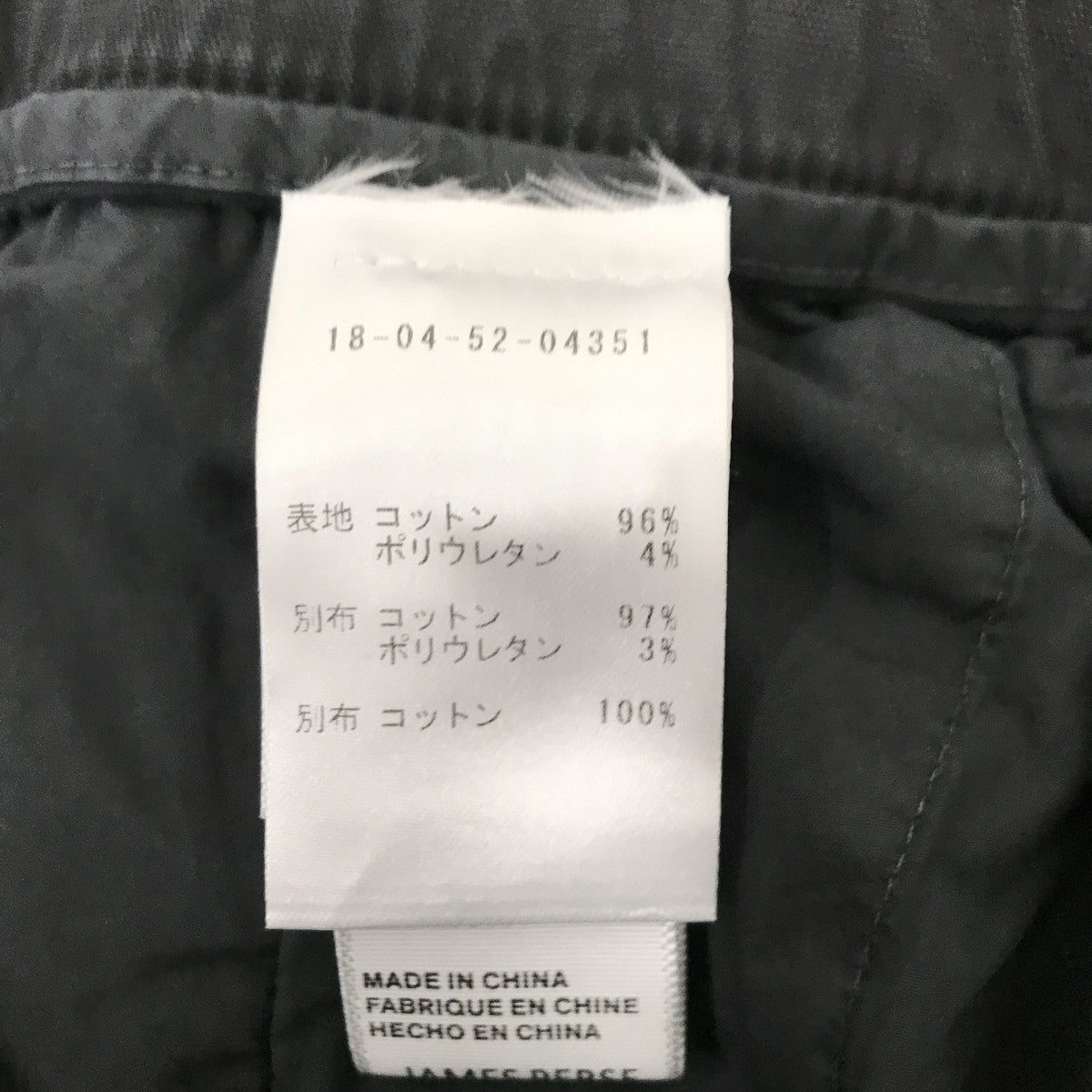JAMES PERSE 25SSパラシュートポプリンカーゴパンツ18-04-52-04351 古着・中古-4枚目のアイテム画像