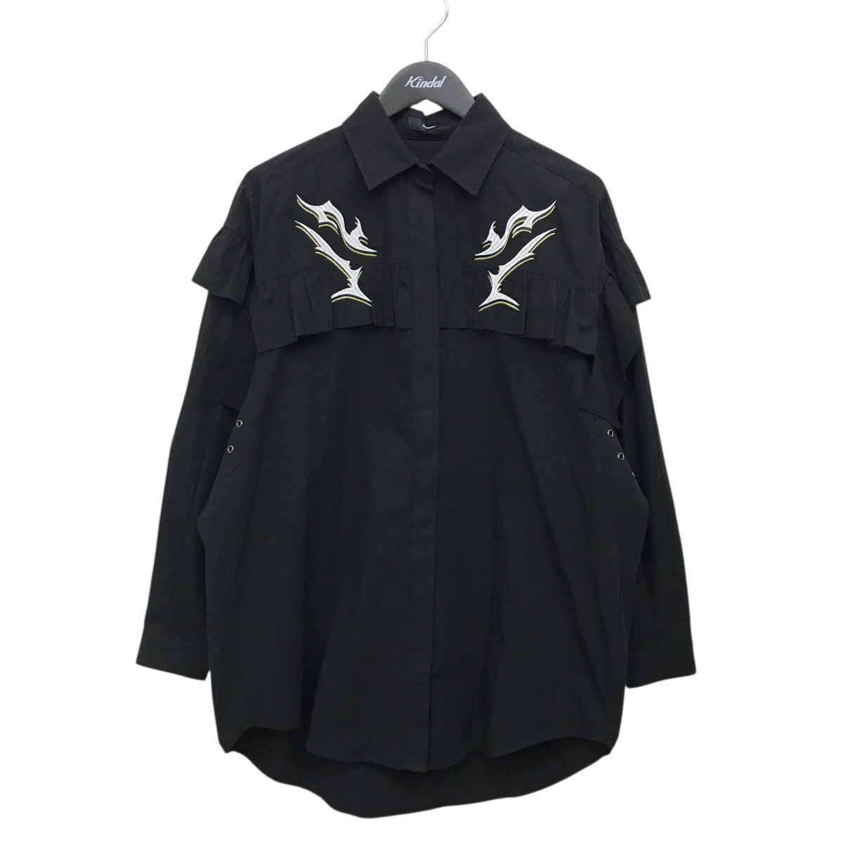 ラッフル 刺繍 長袖 シャツ長袖シャツ