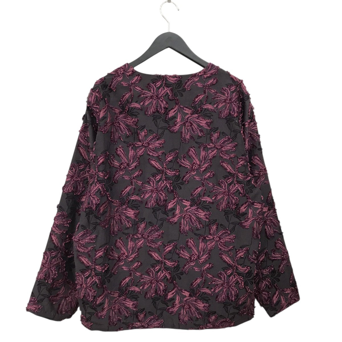 Needles V Neck Shirt Flower Cut jq花柄VネックロングスリーブシャツPU223 古着・中古-2枚目のアイテム画像